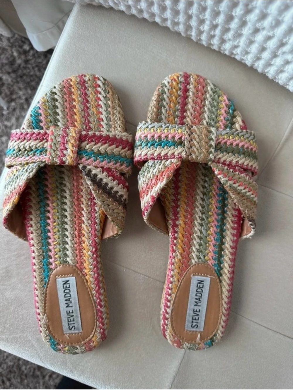 Steve Madden Multicolor Braided Slide Sandals